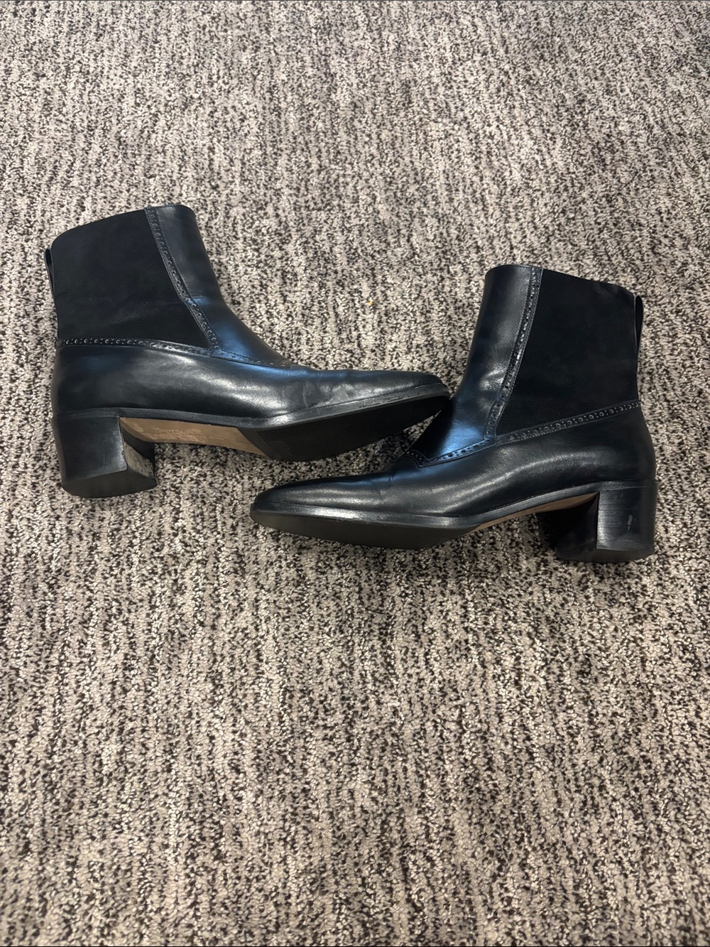 Salvatore Ferramgo Women's Black Leather Ankle Boots vintage